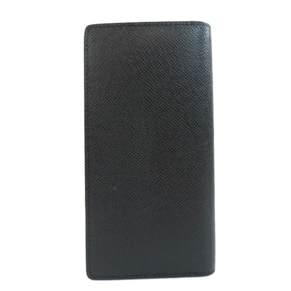 Louis Vuitton Taiga Portefeuille Wallet Noir Long Brother Black - Picture 1 of 9